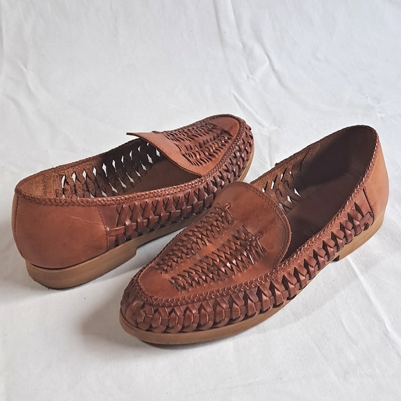 Haband Shoes Haband Woven Leather Huarache Slip On Loafers Szd